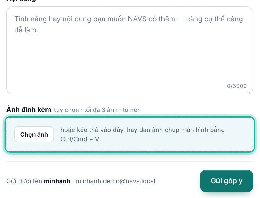 Khung đính kèm ảnh được khoanh