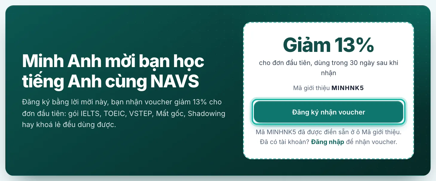 Trang mời, nút Đăng ký nhận voucher được khoanh