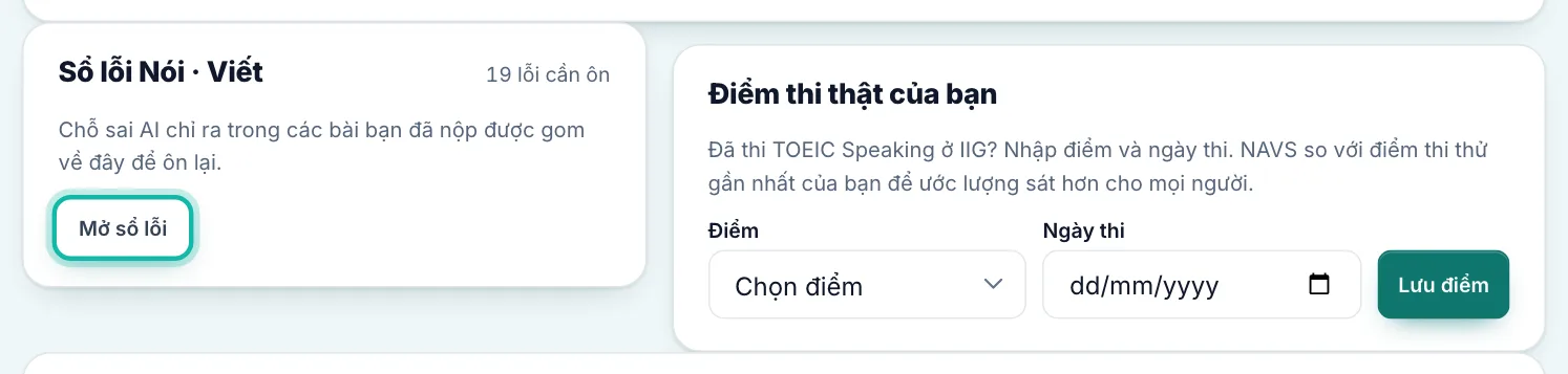 Khung Sổ lỗi Nói · Viết, nút Mở sổ lỗi được khoanh