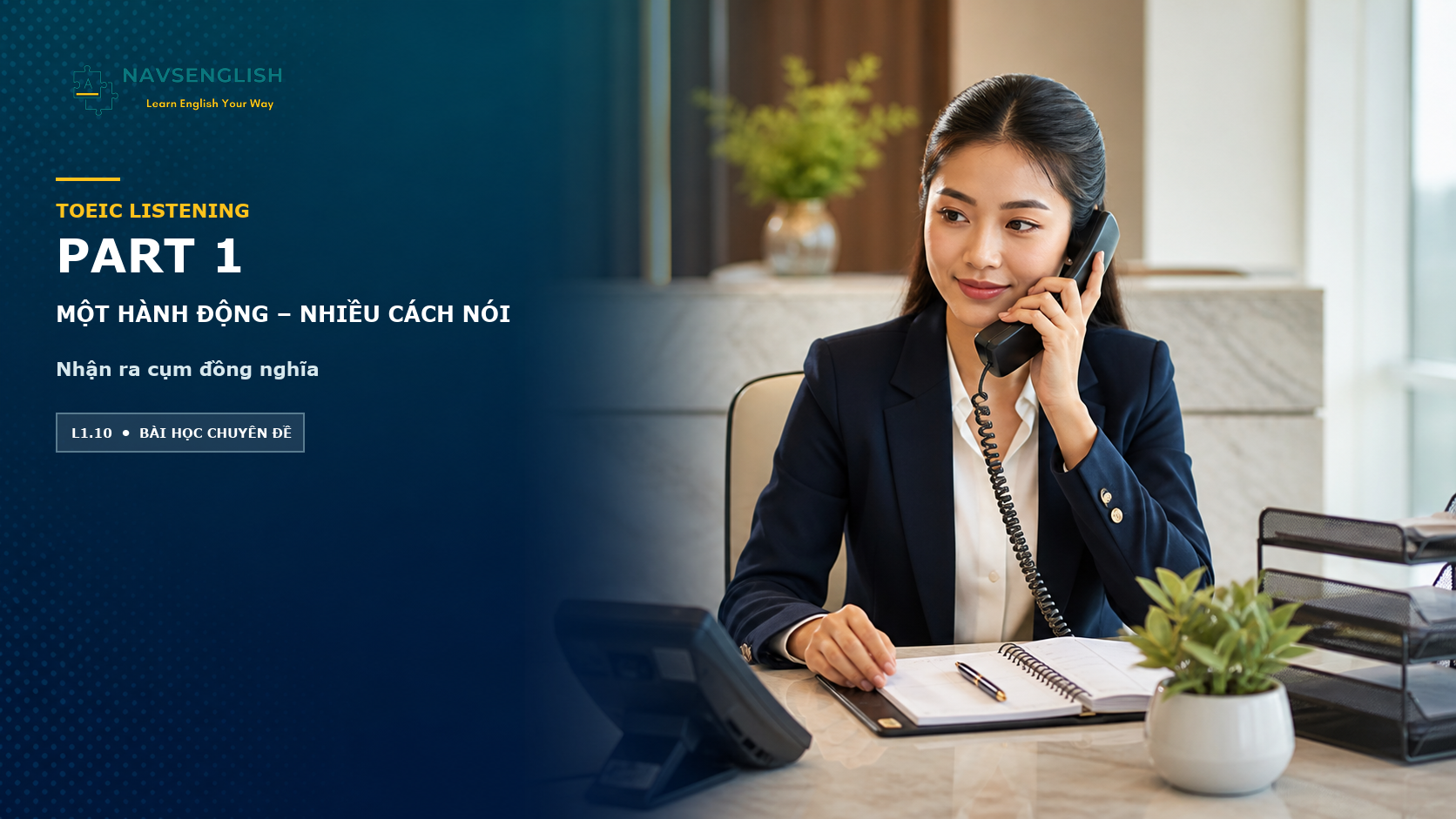 TOEIC Listening Part 1 — Một hành động, nhiều cách nói